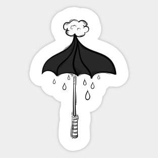 umbrella illustration Sticker